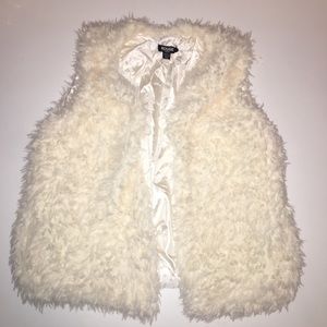 White Fur Vest Size 1X